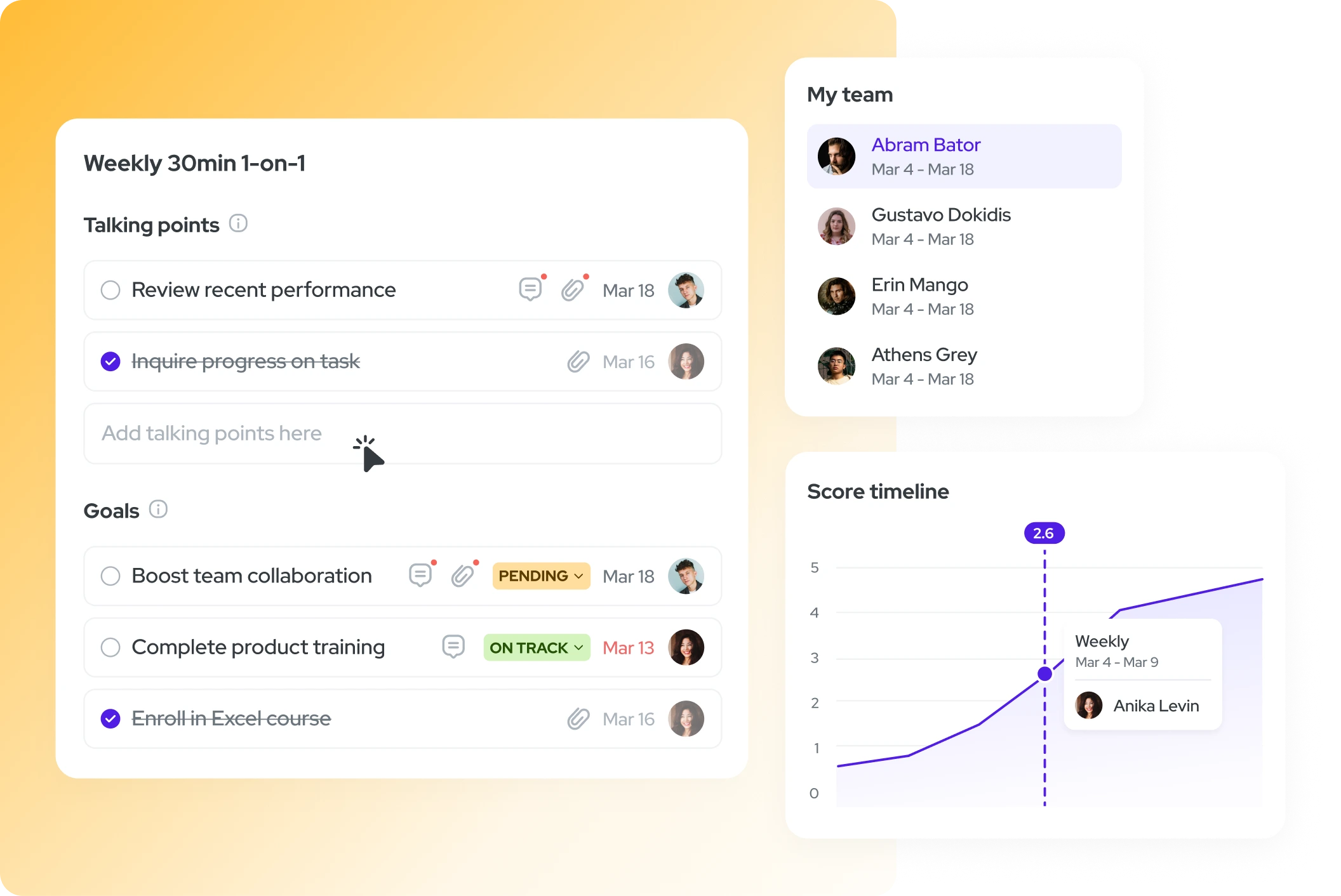 HeyRamp 1-on-1 product screenshot